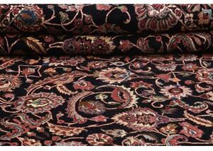 Tappeto Bidjar Con Seta Floreale Blu Scuro Rosso Mattone 305x399 Cm
