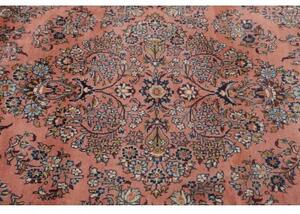 Tappeto Sarough Medaglione Floreale Corallo Avorio 338x486 Cm