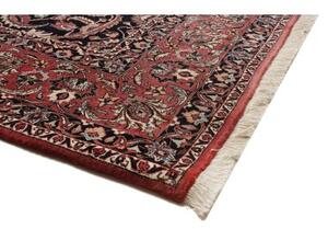 Tappeto Bidjar Con Seta Floreale Blu Scuro Rosso Mattone 305x399 Cm
