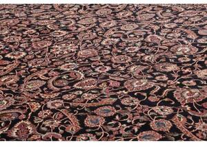 Tappeto Bidjar Con Seta Floreale Blu Scuro Rosso Mattone 305x399 Cm