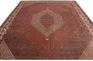 Tappeto Bidjar Stilizzato Rosso Ruggine Avorio 296x390 Cm