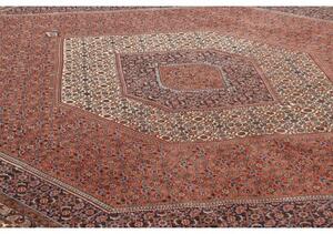 Tappeto Bidjar Medaglione Rosso Mattone Blu Scuro 295x388 Cm