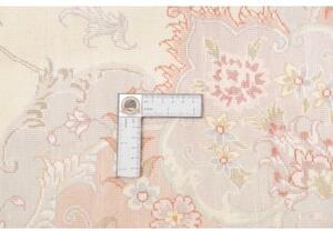 Tappeto Tabriz 50 Raj Medaglione Floreale Avorio Rosa Cipria 201x312 Cm
