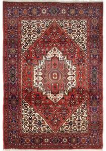 Tappeto Gholtugh Stilizzato Rosso Mattone Blu Scuro 125x188 Cm
