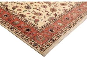 Tappeto Tabriz 50 Raj Floreale Avorio Corallo 202x308 Cm
