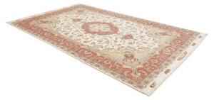 Tappeto Tabriz 70 Raj Medaglione Floreale Avorio Corallo 196x311 Cm