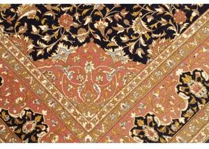 Tappeto Ilaam Medaglione Floreale Rosa Antico Nero 139x217 Cm