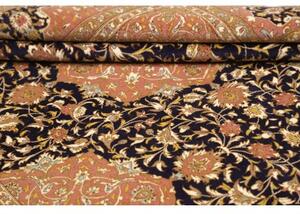 Tappeto Ilaam Medaglione Floreale Rosa Antico Nero 139x217 Cm