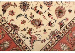 Tappeto Tabriz 50 Raj Floreale Avorio Corallo 202x308 Cm