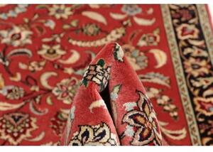Tappeto Ghom Floreale Rosso Ruggine Nero Corsia 68x312 Cm