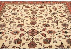 Tappeto Tabriz 50 Raj Floreale Avorio Corallo 202x308 Cm