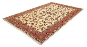 Tappeto Tabriz 50 Raj Floreale Avorio Corallo 202x308 Cm