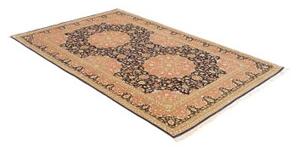 Tappeto Ilaam Medaglione Floreale Rosa Antico Nero 139x217 Cm