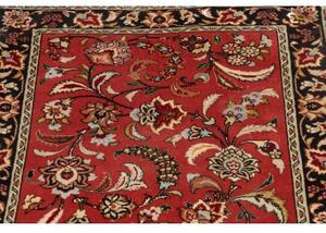 Tappeto Ghom Floreale Rosso Ruggine Nero Corsia 68x312 Cm