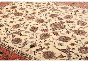 Tappeto Tabriz 50 Raj Floreale Avorio Corallo 202x308 Cm