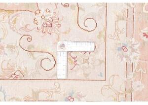 Tappeto Tabriz 70 Raj Medaglione Floreale Avorio Rosa Salmone 148x219 Cm