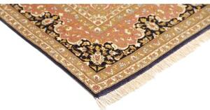 Tappeto Ilaam Medaglione Floreale Rosa Antico Nero 139x217 Cm