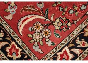 Tappeto Ghom Floreale Rosso Ruggine Nero Corsia 68x312 Cm