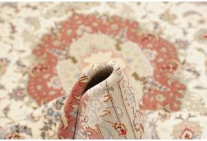 Tappeto Tabriz 70 Raj Medaglione Floreale Avorio Corallo 196x311 Cm