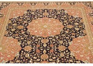Tappeto Ilaam Medaglione Floreale Rosa Antico Nero 139x217 Cm