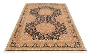 Tappeto Ilaam Medaglione Floreale Rosa Antico Nero 139x217 Cm