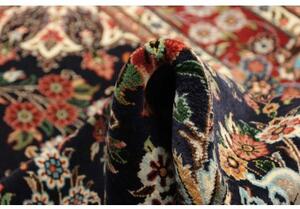 Tappeto Ilaam Medaglione Floreale Nero Rosso 102x145 Cm