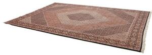 Tappeto Bidjar Con Seta Stilizzato Rosso Ruggine Beige 256x355 Cm