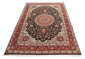 Tappeto Ilaam Medaglione Floreale Rosso Blu Scuro 137x209 Cm