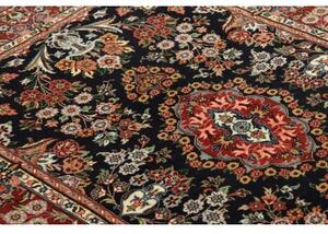 Tappeto Ilaam Medaglione Floreale Nero Rosso 102x145 Cm