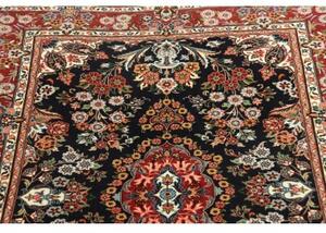 Tappeto Ilaam Medaglione Floreale Nero Rosso 102x145 Cm