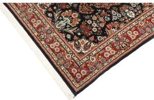 Tappeto Ilaam Medaglione Floreale Nero Rosso 102x145 Cm