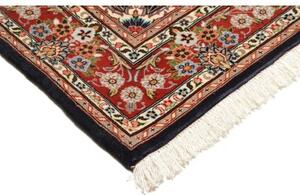 Tappeto Ilaam Medaglione Floreale Nero Rosso 102x145 Cm