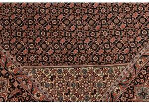 Tappeto Bidjar Con Seta Stilizzato Rosso Ruggine Beige 256x355 Cm