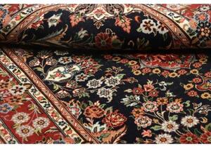 Tappeto Ilaam Medaglione Floreale Nero Rosso 102x145 Cm