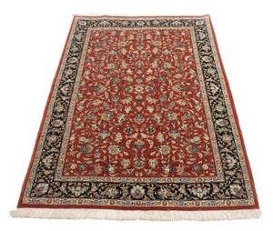 Tappeto Ilaam Floreale Rosso Mattone Blu Scuro 103x155 Cm