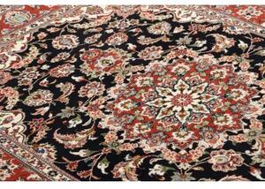 Tappeto Ilaam Medaglione Floreale Nero Rosso 110x160 Cm