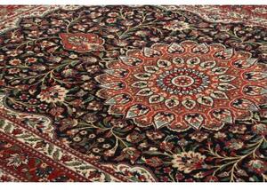 Tappeto Ilaam Medaglione Floreale Rosso Blu Scuro 137x209 Cm