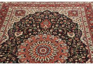 Tappeto Ilaam Medaglione Floreale Rosso Blu Scuro 137x209 Cm