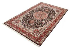 Tappeto Ilaam Medaglione Floreale Rosso Blu Scuro 137x209 Cm