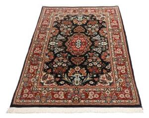 Tappeto Ilaam Medaglione Floreale Nero Rosso 102x145 Cm