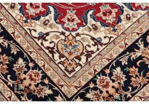 Tappeto Isfahan Medaglione Floreale Rosso Blu Scuro 108x174 Cm