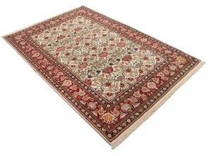 Tappeto Ilaam Floreale Avorio Rosso 141x217 Cm