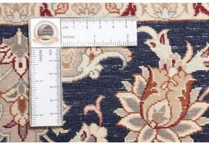 Tappeto Isfahan Medaglione Floreale Rosso Blu Scuro 108x174 Cm