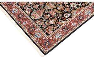 Tappeto Ilaam Floreale Nero Rosso 103x157 Cm