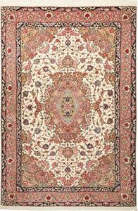 Tappeto Ilaam Medaglione Floreale Avorio Rosa Antico 131x194 Cm