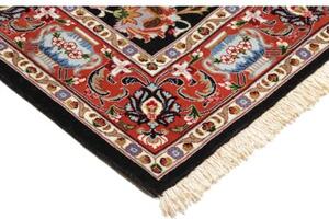 Tappeto Ilaam Floreale Nero Rosso 103x157 Cm