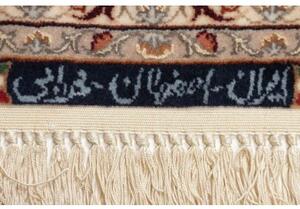 Tappeto Isfahan Medaglione Floreale Rosso Blu Scuro 108x174 Cm