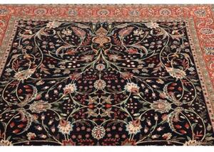 Tappeto Ilaam Floreale Blu Scuro Corallo 140x209 Cm
