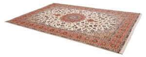 Tappeto Tabriz 50 Raj Medaglione Floreale Avorio Corallo 202x307 Cm