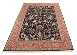 Tappeto Ilaam Floreale Blu Scuro Corallo 140x209 Cm